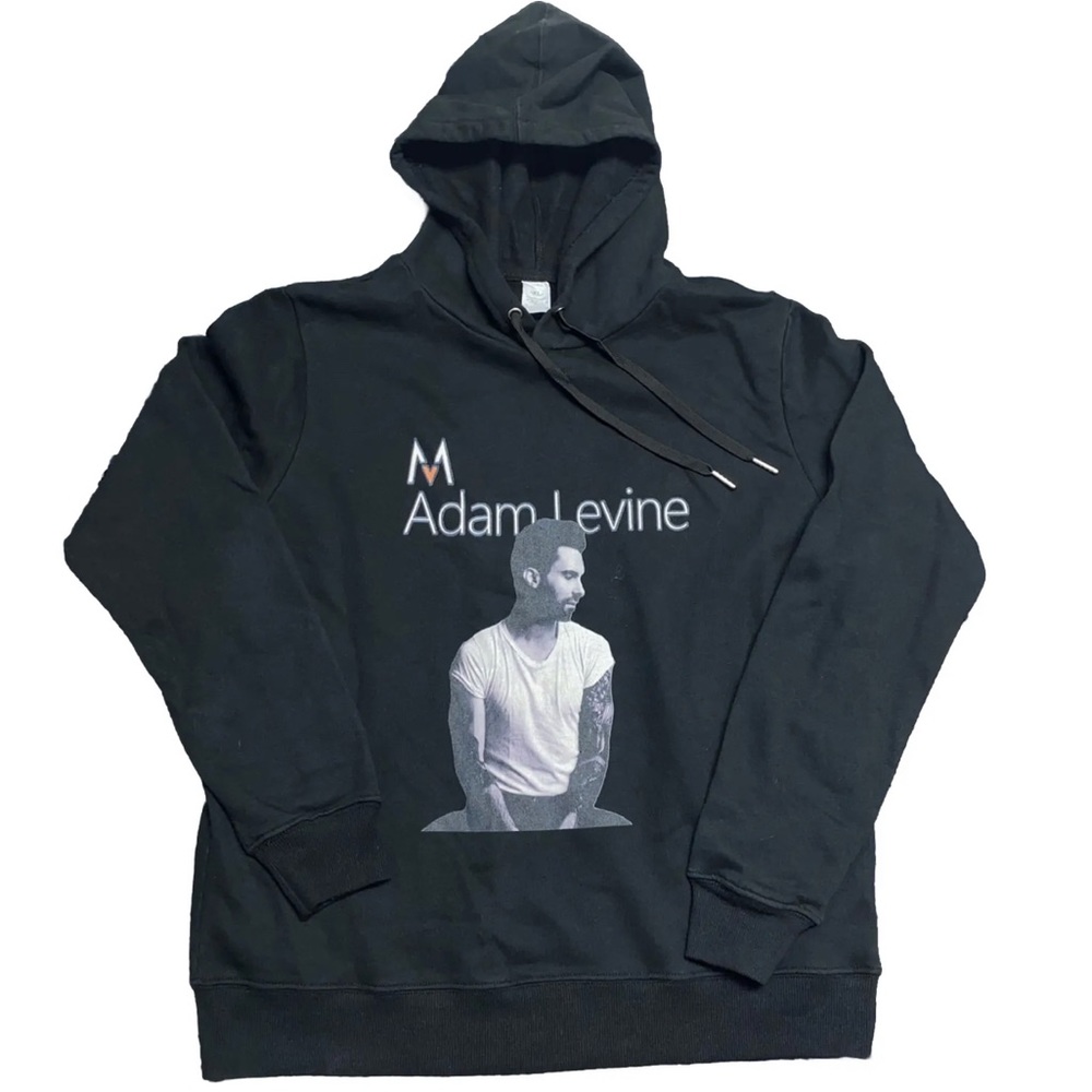 Adam Levine Hoodie Womens XL Black Maroon 5 Punk Pop Rock Concert Kidcore School